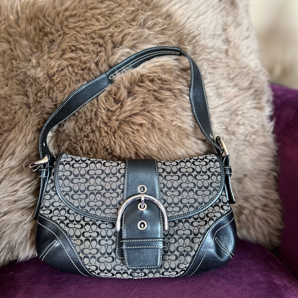 Coach Signature Cs Black and gray Bag